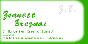 zsanett breznai business card